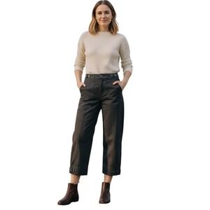 Mijeong Park High Waisted Utility Tapered Pants Black Womens 25 Minimal Chic